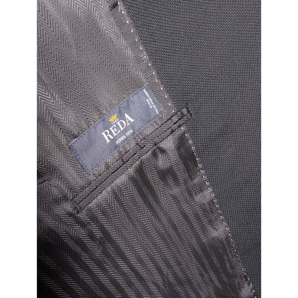 Joseph Abboud Heritage Mens 52R Blazer Reda Super 110s Wool Black Sport Coat - Picture 5 of 8